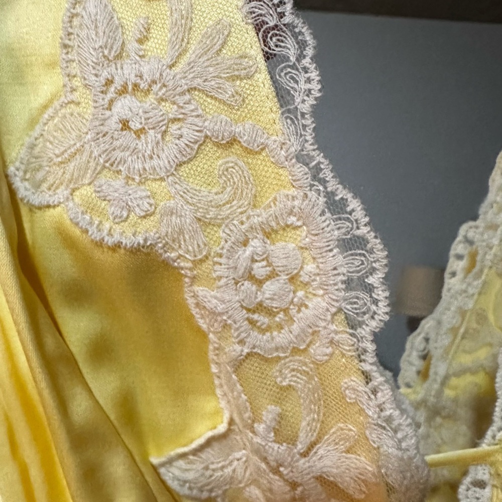 Rumored Yellow Dress with Cream Lace - Picture 9 of 10